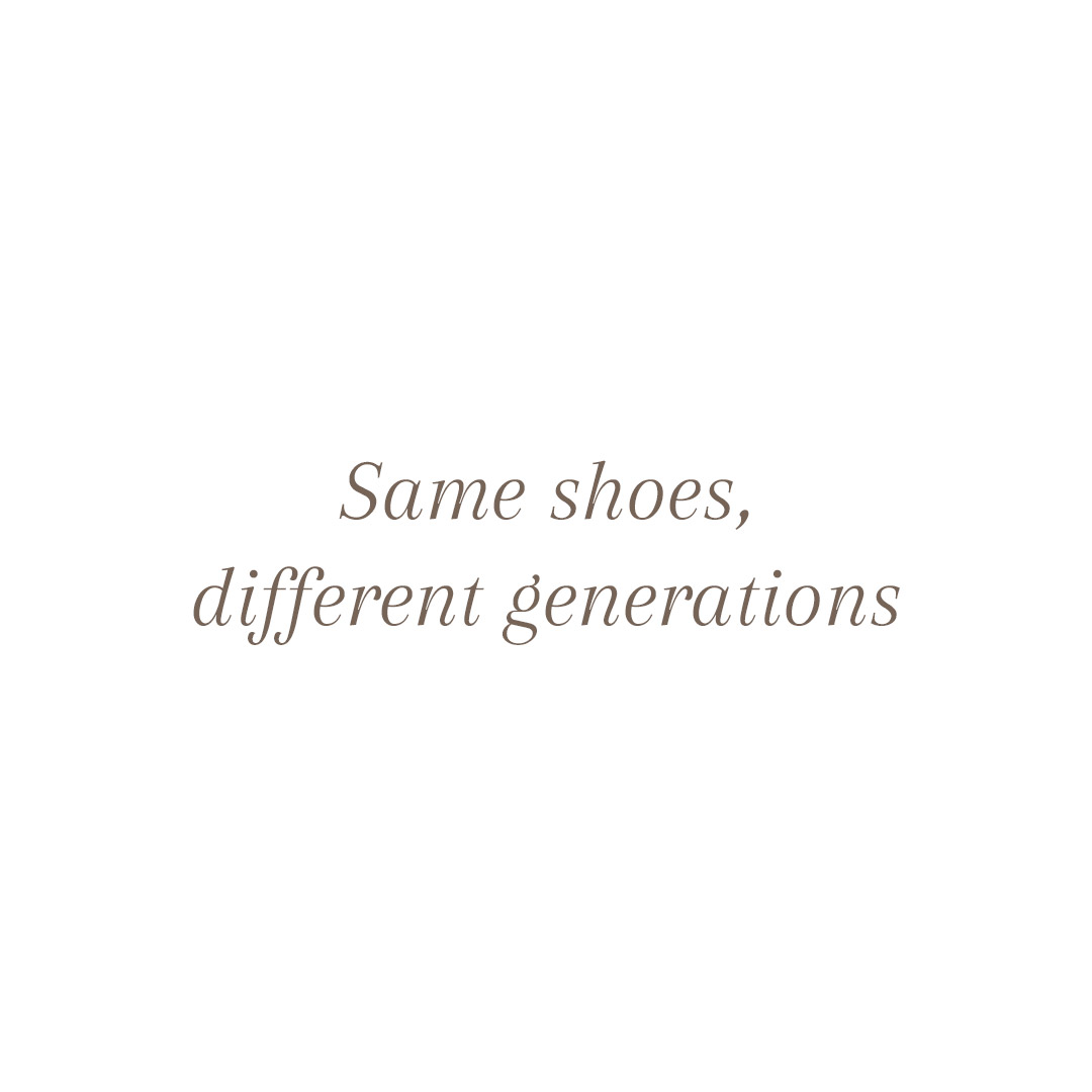Mismos zapatos, diferentes generaciones 